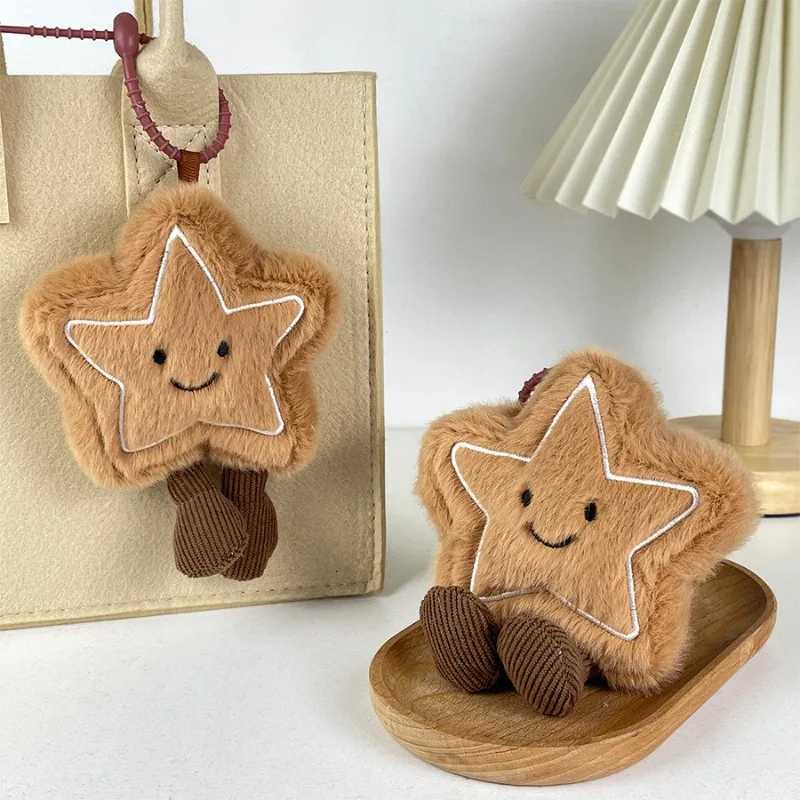 New Cute Plush Star Bag Hanging Ornaments Hanging Fashion Creative Christmas Tree Pendant Christmas Decorations Plush Keychains W251021