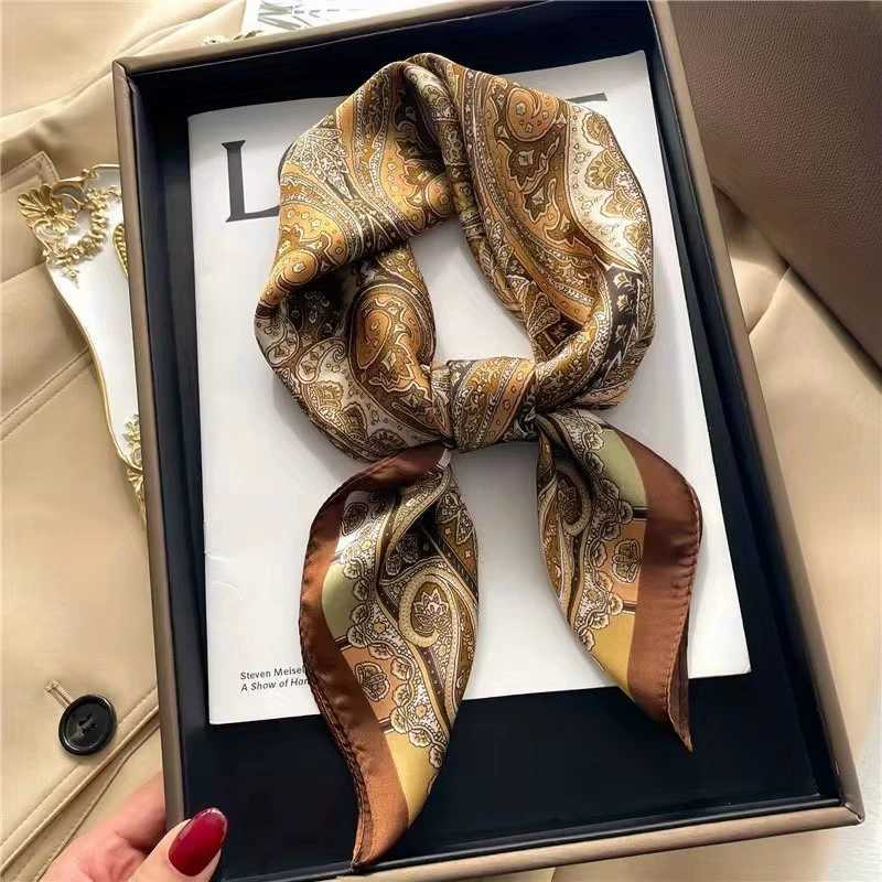 Fashion Paisley Print Silk Hairbands Scarf Women 2025 New Elagant Bandana Neck Kerchief Head Bands Foulard Female Scarfs W251021