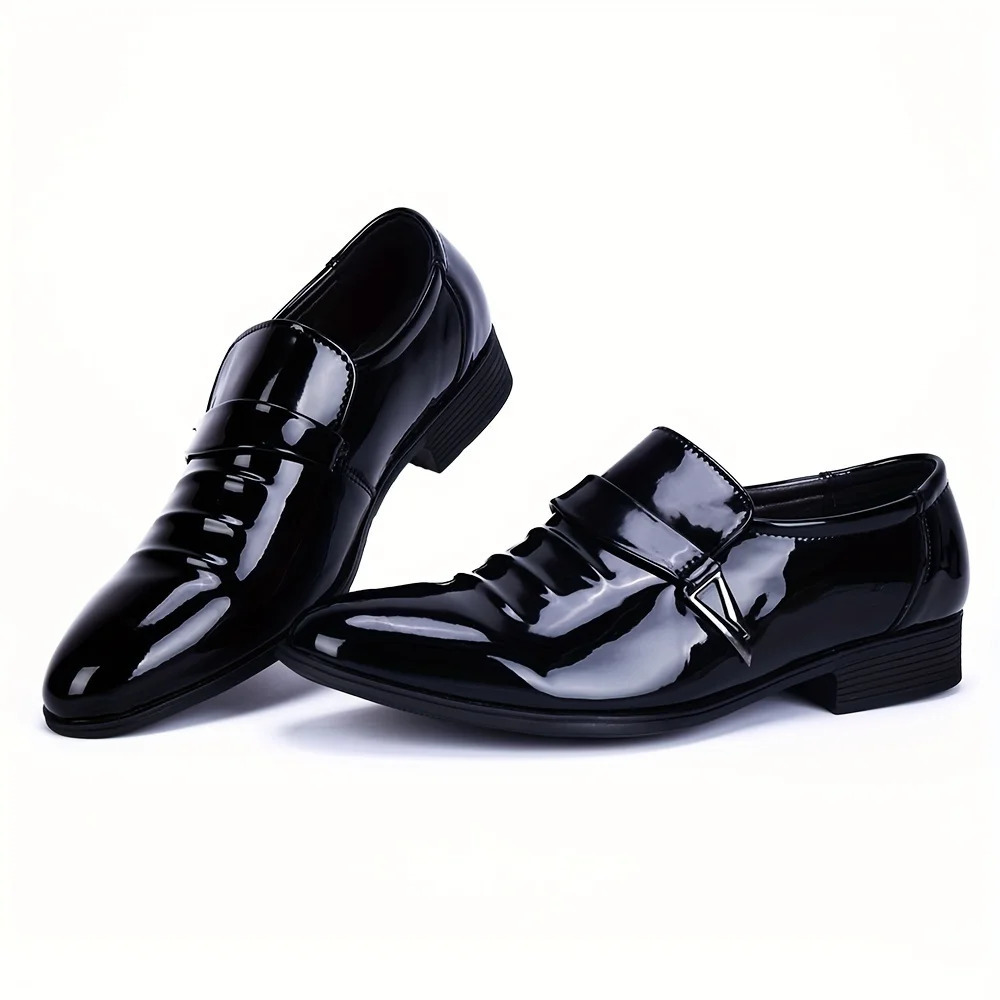 Mens Pointed Toe Tuxedo Casual Shoes Wedding Party Fashion Shoes 251021