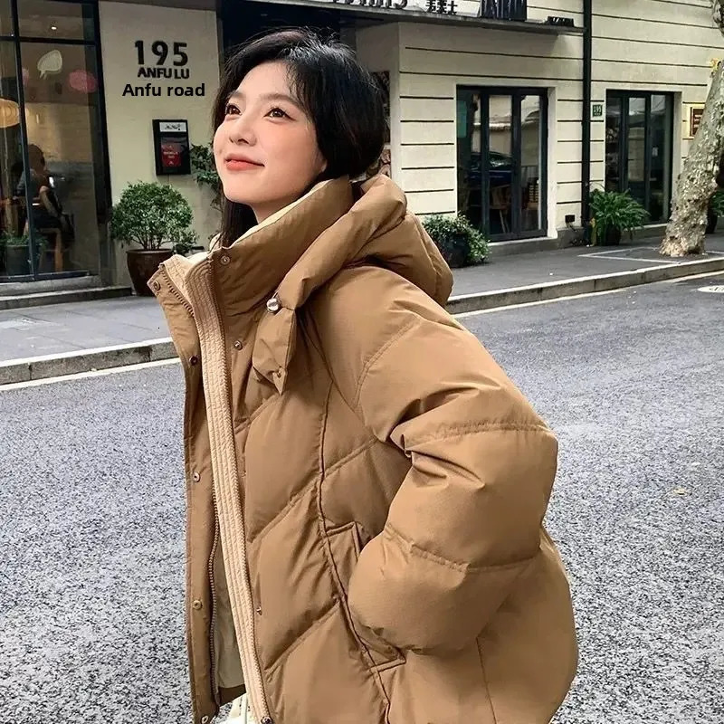 Womens down Cotton Jacket Short Loose Bread Style Thick Winter Coat Small Size Friendly Comfortable Fit Chinese 251017