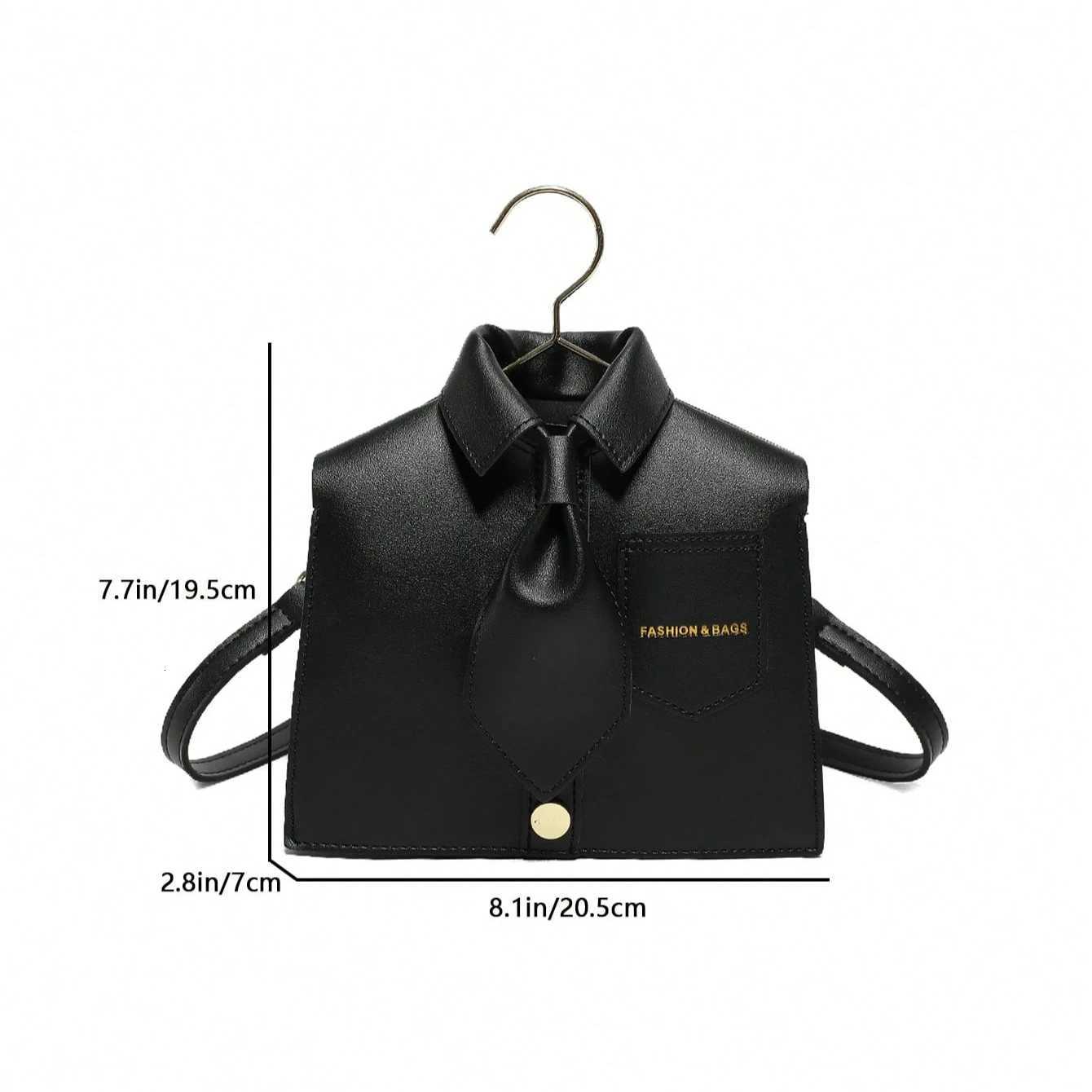 Novelty Funny Collar Shape Crossbody Bag For Women Fashionable Black Flip Cover Phone Bag Interesting Gift Z251018