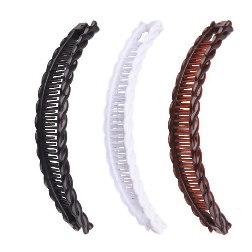 3Pcs Vintage Banana Hair Clips for Women Wave Combs Hairpin Hair Style Tools Solid Color Fashion Practical Hair AccessoriesW254021