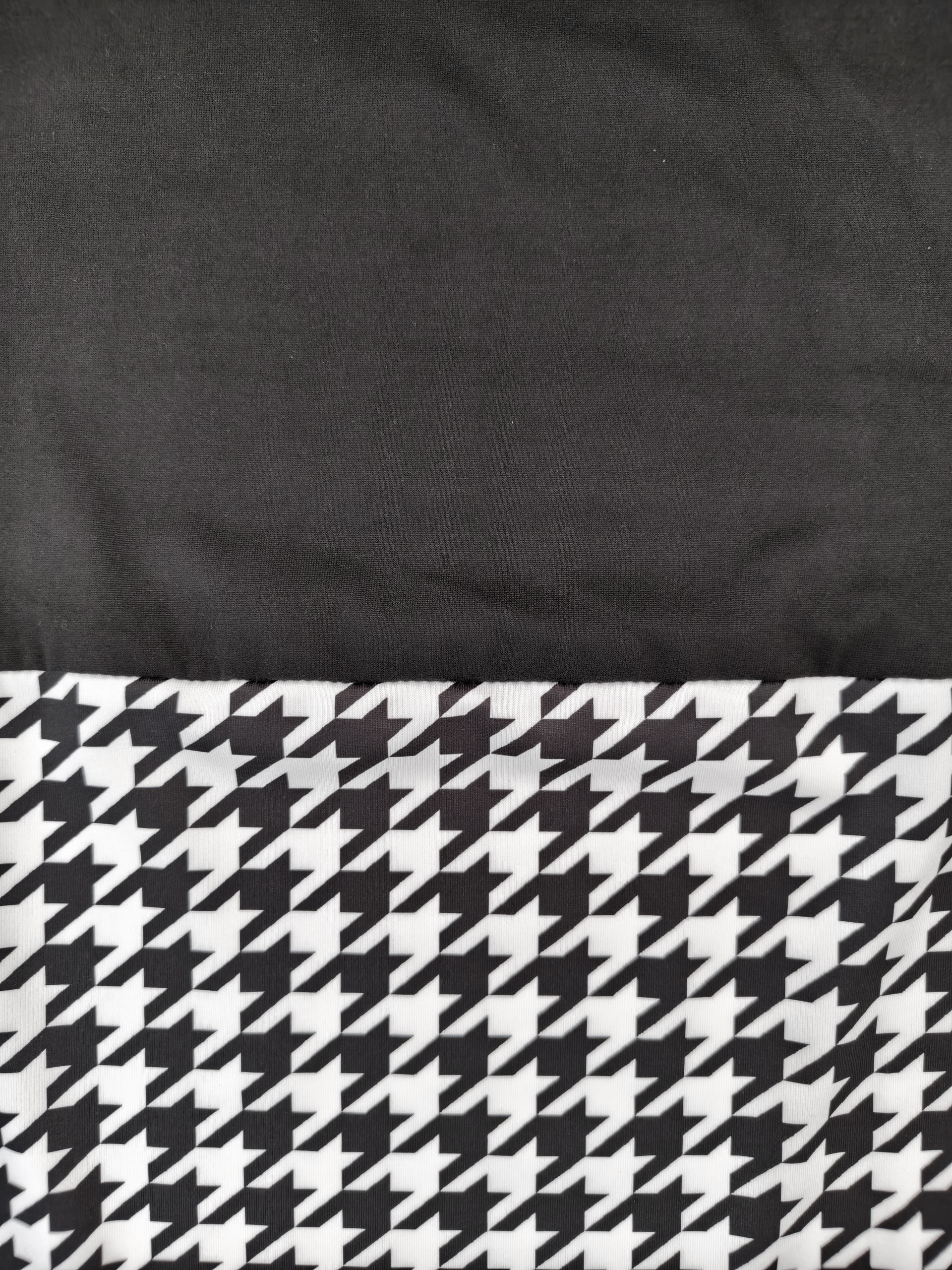 Women's Spring & Autumn New Casual Versatile Commute Fashion Houndstooth Patchwork Dress, Milk Silk V-Neck Long Sleeve Women's Dress (S-XXL,