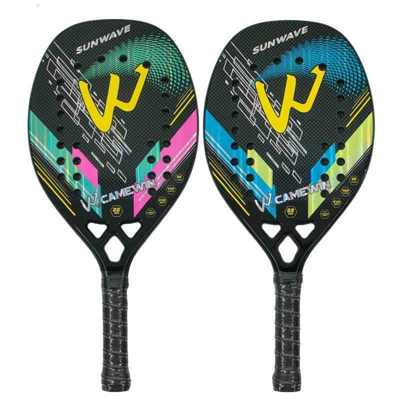 Camewin 3K Beach Tennis Racket Full Carbon Fiber Rough Surface Outdoor Sports Racket For Men Women Adult Senior Player 2024 New W251021