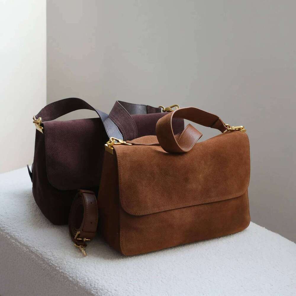 Suede For Women Autumn Winter New Messenger Vintage Simple Large Capacity Shoulder Crossbody Bag Leather 251021