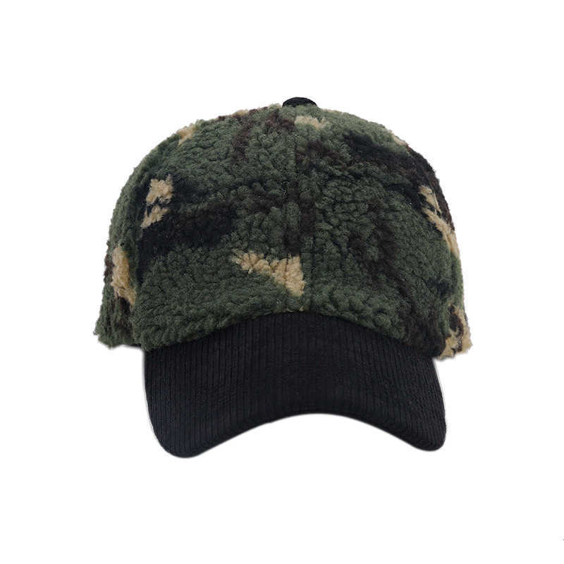 Autumn Winter New Camouflage Sheep Camouflage Thickened Warm Duckbill Cap Womens Trendy Outdoor Casual Sun Protection Baseball Cap Mens Cap H251020