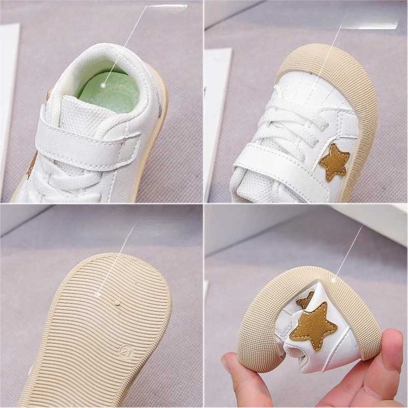 Childrens Toddler Small White Shoes Spring Autumn New 06 Years Old Khaki Boys Girls Single Shoes Soft Nonslip Kids Sneakers C251021