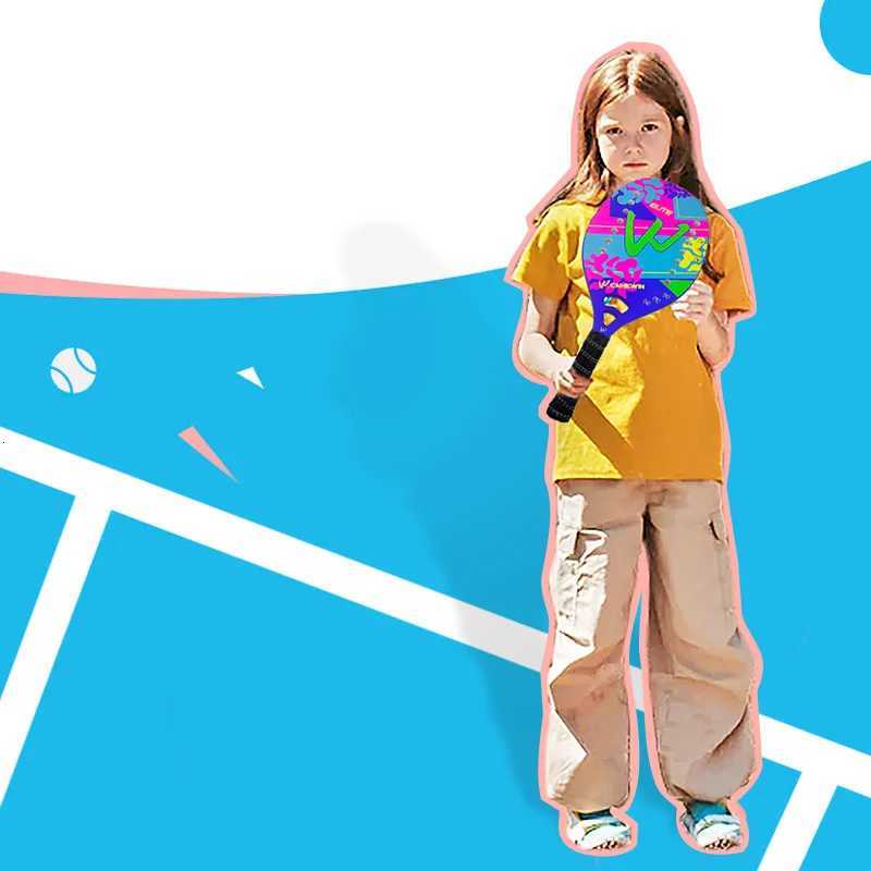The new Beach tennis racket Children carbon fiber tennis racket With protective bag outer grip wrist care gift Paddle racket W251021