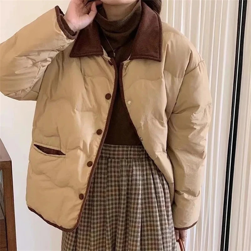 Parkas Women Autumn Fashion Loose Casual Winter Puffer Padded Coat Female Large Size Lightweight Short Down Cotton Jack 251013