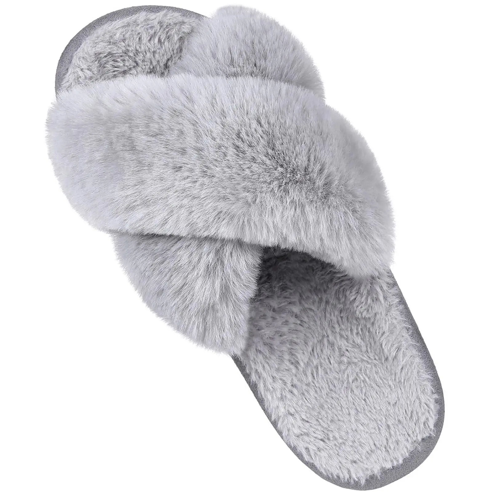 Litfun Fashion Fur Slippers For Women Winter Soft Bottom Cozy Fur Flip Flops Female Indoor Home Fluffy Short Plush Fuzzy Slides 251021