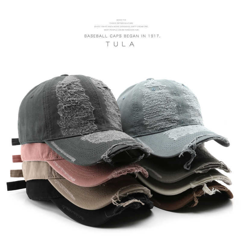 Baseball Cap for Women Spring and Autumn Personalized Distressed Soft Top Hat Outdoor Men Travel Sun Protection Visor Cap H251020