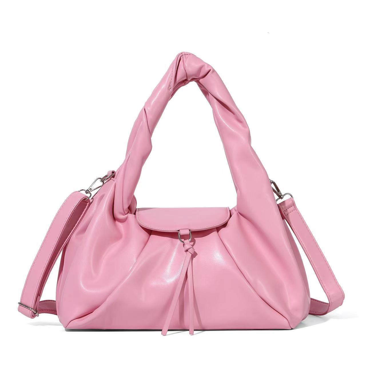 New Casual Designer Bag Pleated Outdoor Fitness Luxury Handbag New Simple Commuting Large Capacity Women's Shoulder Bag