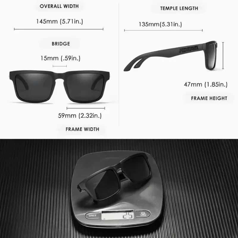 New KDEAM Brand High Quality Square Sunglasses for Men Sports Polarized Sun Glasses 2025 Reflective Coating Colorful Lens UV400 J251114