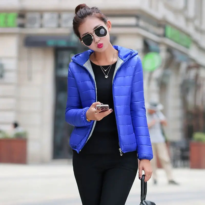 Down Jacket for Women Trend Korean Style Ultra Light Hit Hooded Coat Coats Lightweight Padded Puffer Jackets Female Winter 251017