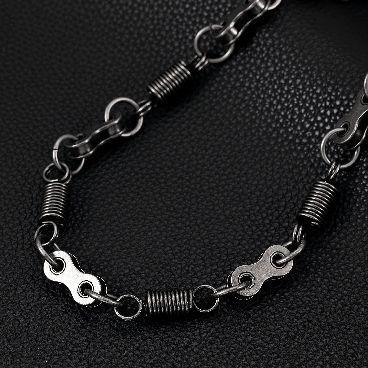 Punk dice motorcycle style Pants chain Bicycle chain spring skeleton waist chain decoration 251021