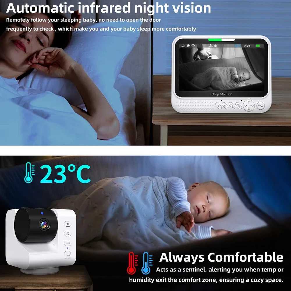 70 Inch wireless Video Baby Monitor No WiFi 4X Zoom 2Way Audio Night Vision 5000mAh Battery Protection Surveillance Video Cam J251121