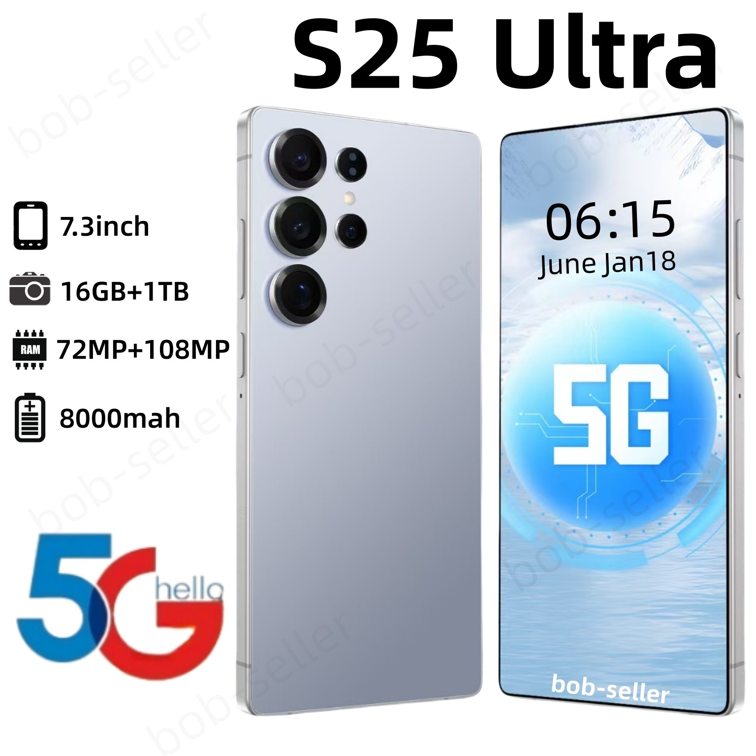 6.9inch 5G S25 ultra Cell Phones Unlock Full Touch Screen S24 Mobile Phone Android s25 Smartphone Camera HD Display Face ID 1TB Android 15 Dual sim telephone