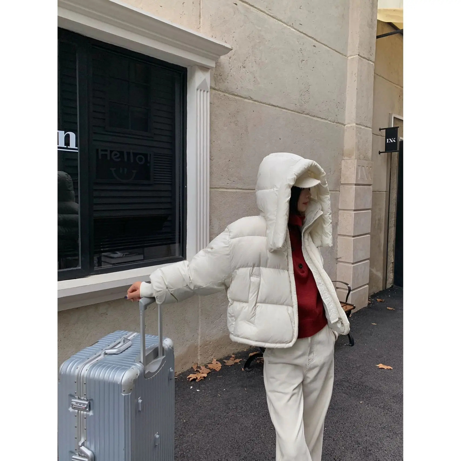 Coat Korean Version Loose Fit Lapel Hooded Women Winter Premium Thickened Warm Bread Jacket 251021