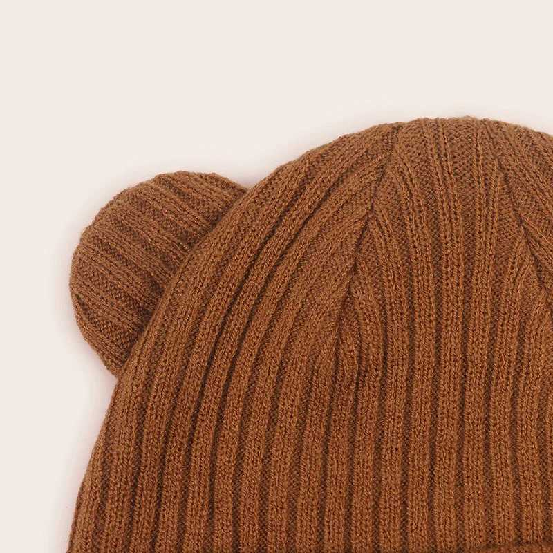 02year Baby Knitted Hat Kids Solid Color Woolen Pullover Cap Boys Girls Infant Winter Warm Beanies Basic Toddler Crochet Bonnet J251021