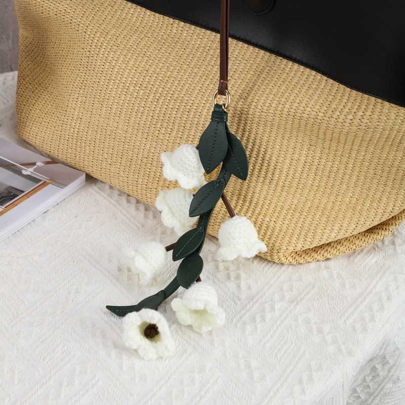 Brand Handwoven Lily Of The Valley Flower String Bag Pendant Backpack Lanyard Bag Accessories Cherry Blossom Bag Pendant Flower J251121