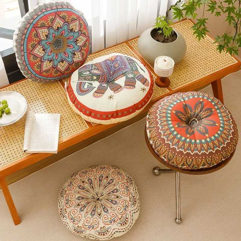 Bohemia Cotton Linen Chair Cushion Geometric Cotton And Hemp Round Chair Cushion Yoga Meditation Floor Mat Sofa Pillow Cushion X251021