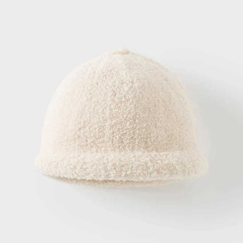 Dave Bella Winter Baby Girls Warm Flower Knitted Hats Children Beige Hat Soft Comfortable Kids Hat For 28Years DB4243809 J251021