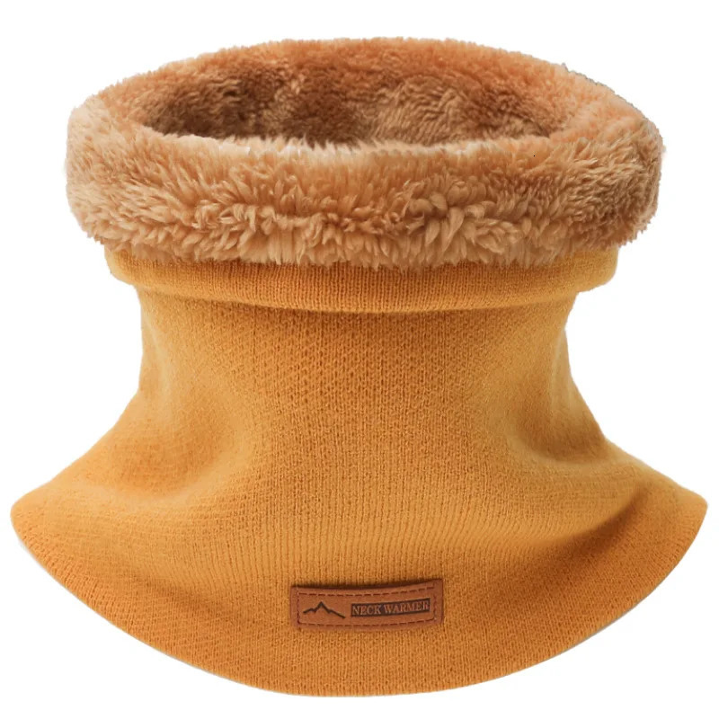 Winter Warm Scarf For Women Knitted Neck Scarves Rings Plush Solid Mens Collar Ring Female Foulard Neckerchief 251021