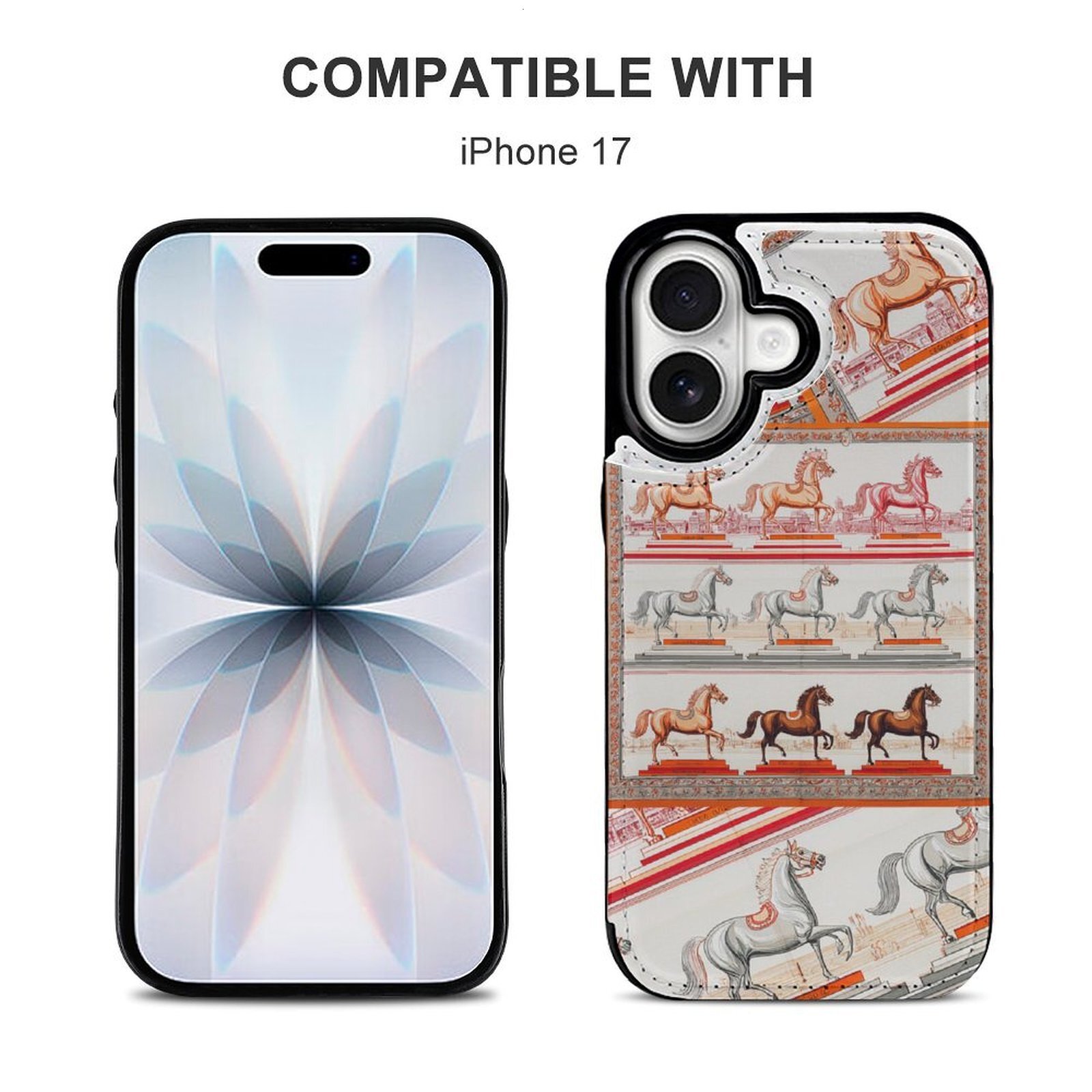 Her custom H Designer iphone case 17 16 case luxury case for iPhone 17 16 15 Pro Case: Customized Flip leather style Phone Cases Slim Anti Yellowing M