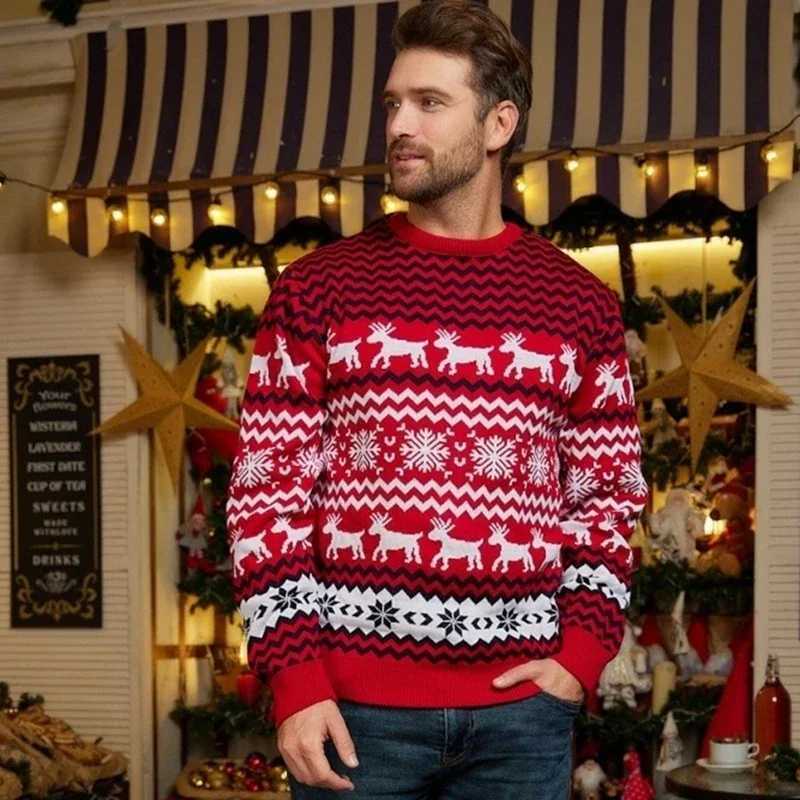 2025 Winter Mom Dad Kids Christmas Sweater Casual Soft Jacquard Knitwear Allover Print Family Matching Pullover Xmas Look Jumper L251021HYQZ