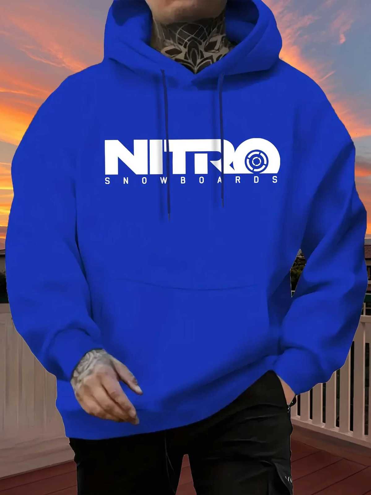 NITRO SNOWBOARDING Mens Casual Hoodie with Polar Lining Regular Fit for Autumn and Winter W251021