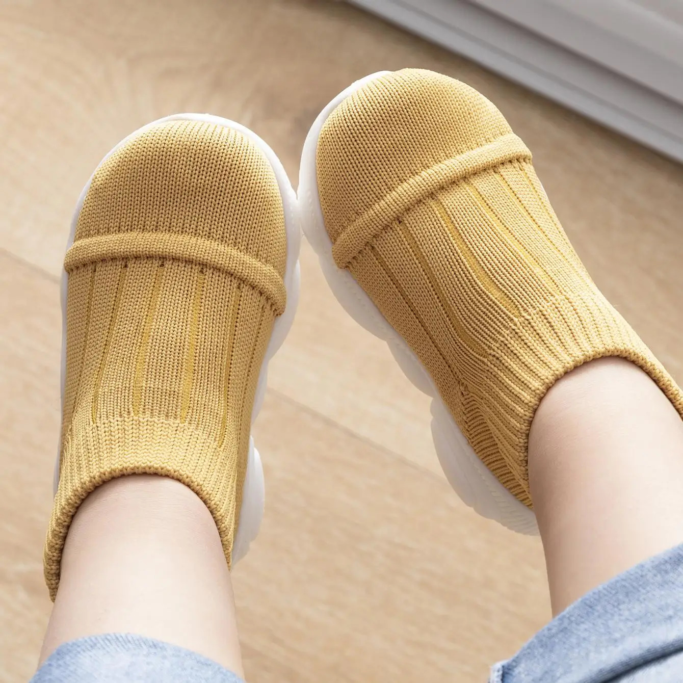 Toddler Slipon Casual Shoes Spring Autumn 624M Boys Girls Baby Soft Bottom Sneakers Kids Cotton Knitted NonSlip First Walker 251014