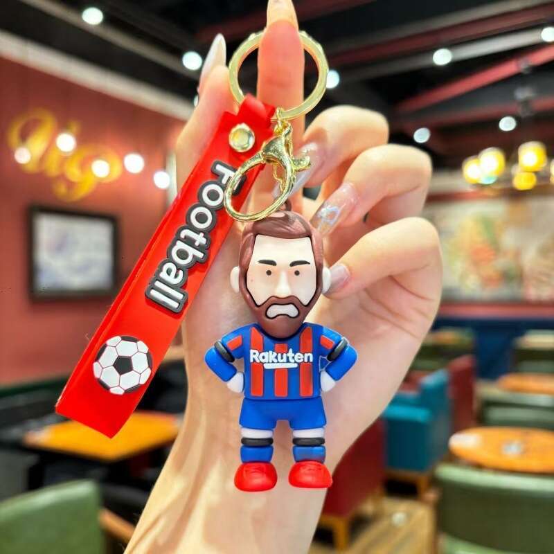 Creative Trendy Cartoon Football Jersey Pendant Car Keychain Bag Decoration Fan Exquisite Small Gift
