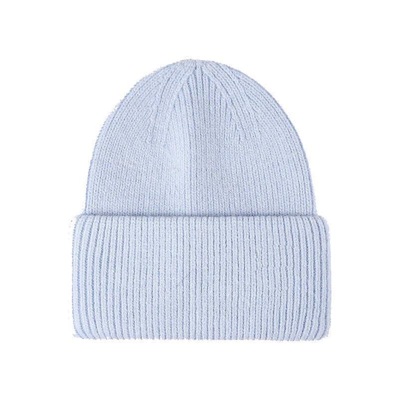 Autumn Winter New Knitted Hat for Women with Rabbit Fur Pullover Hat Fashionable Versatile Ear Protection Outdoor Warm Winter Yarn Hat H251020