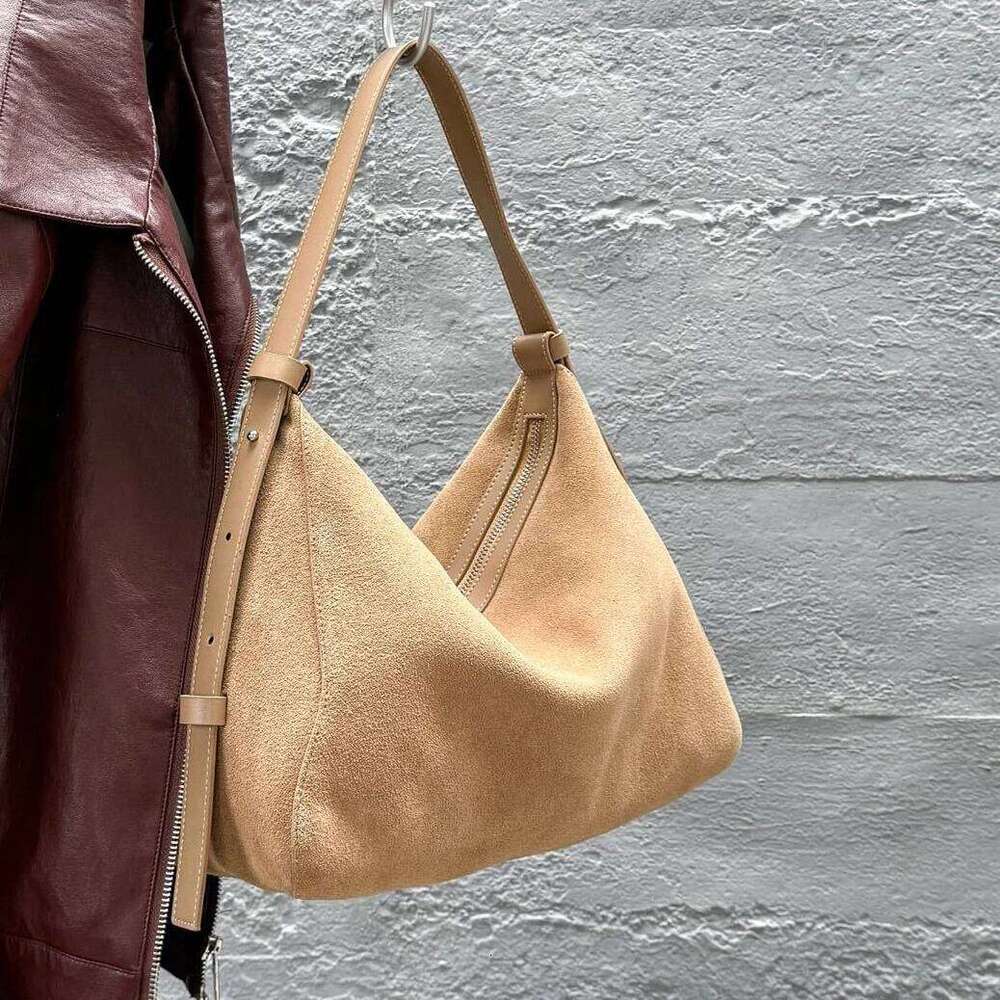 Frosted Cowhide Women's Underarm New Niche Design Suede Vintage Large Capacity Crossbody Fashion Lady Shoulder Bag Suotong1021