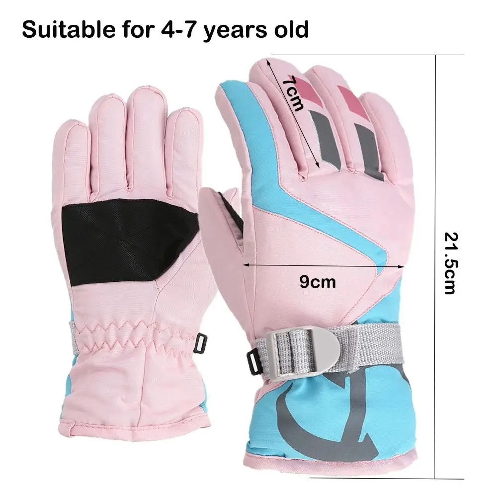 Boy Girls Ski Snowboard Windproof Gloves Children Kids Winter Snow Warm Gloves Waterproof Thicken Keep Warm Winter Must Gloves i251021