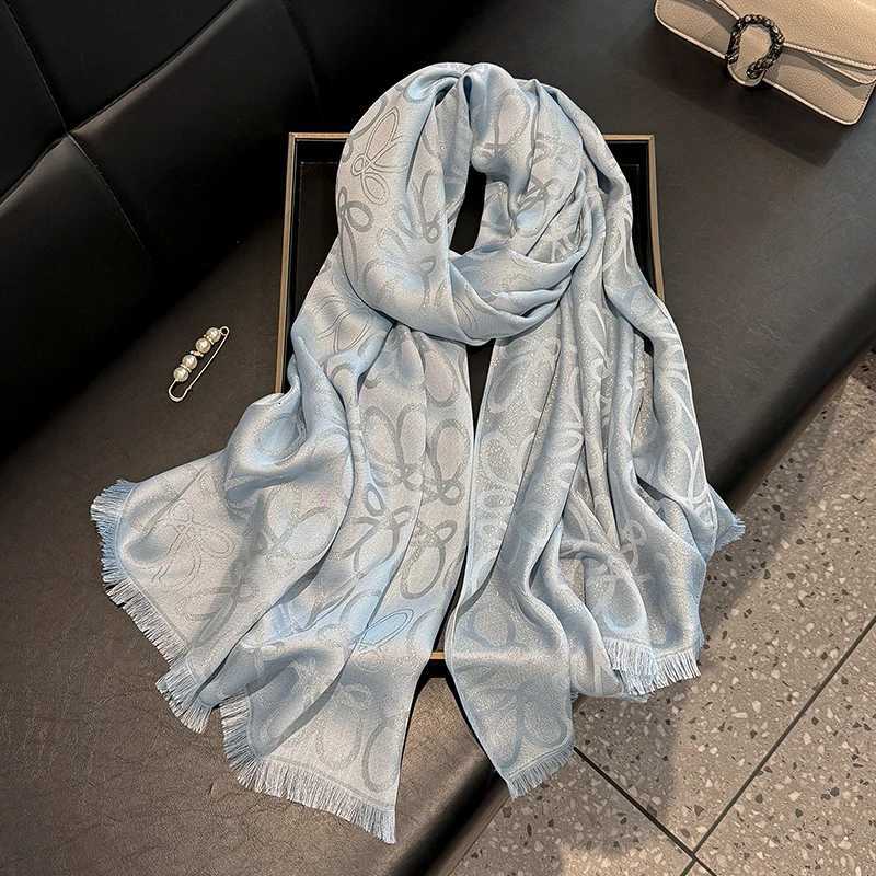 New Ladies Egant Print Hijab Tencel cotton long scarf With Four Seasons Sun Protection Scarf Decoration Shawl Wrap scarfW251021