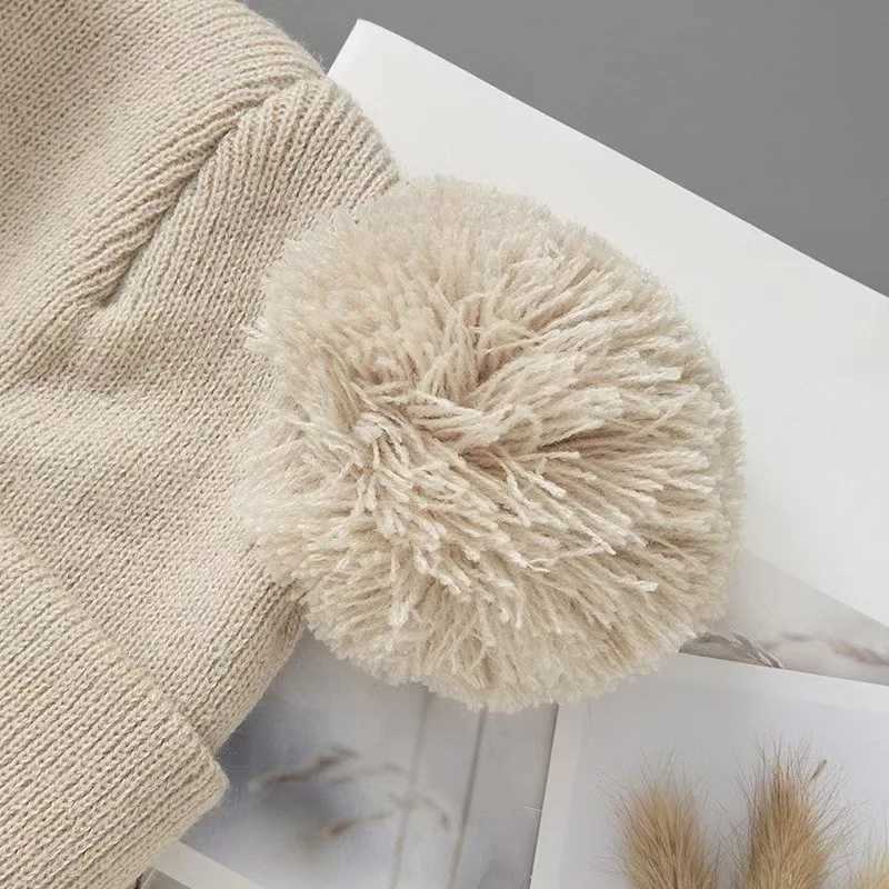 Winter Baby Hats For Girls Boys Kids Knitted Bobble Hat Pompom Newborn Beanies Infant Bonnet Children Caps 06 Months J251021