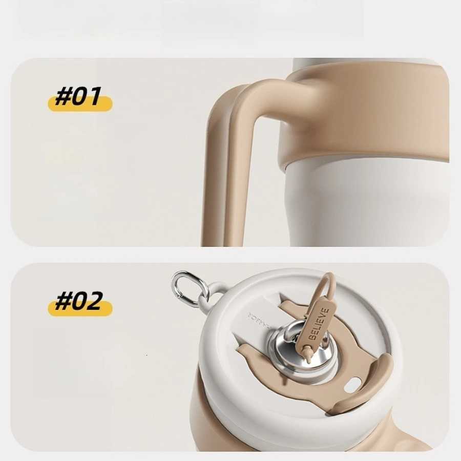 Girls highcolor value portable largecapacity with straw water cup stainless steel insation cup bar coffee keep cold cup Y251021