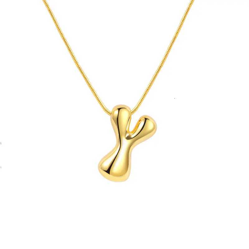 925 Sterling Silver Letter Necklace For Girl Gift Smooth Cute Balloon Jewelry Accessories Dropshipping WholesaleXJ251018