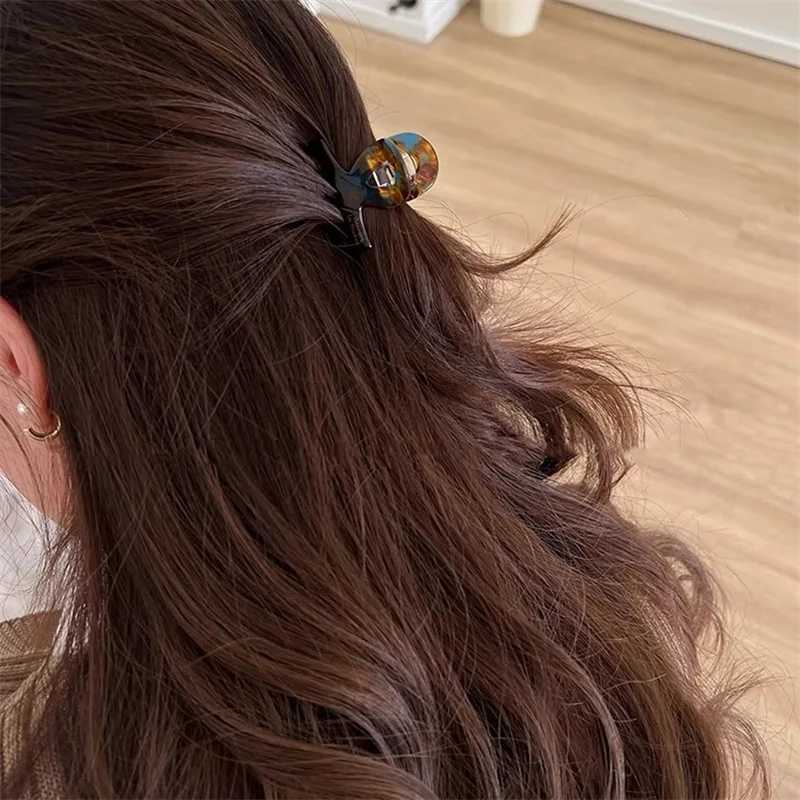 1PC Acetate Scratch Clip Small Half Tie Hair Clip Women Hair Volume Less Advanced Feeling Shark Clip Back of Head HairpinW254021