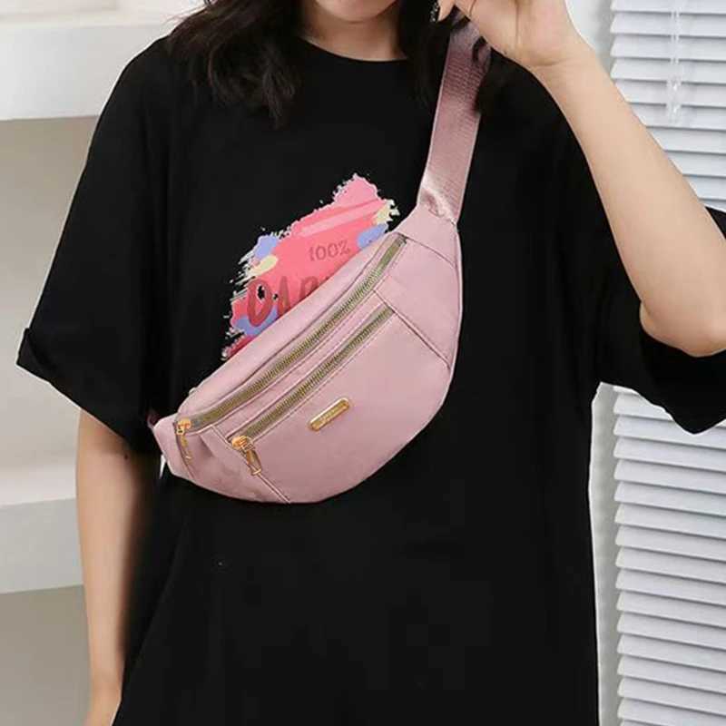 Unisex Adjustable Waist Shoulder Bag Durable Crossbody Bag with Zipper Pockets and Hardware Casual Sports Design Z251021