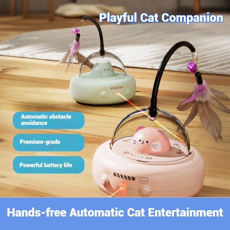 Smart Cat Toy: Self-Entertaining Feather Toy for Lazy Cat Owners