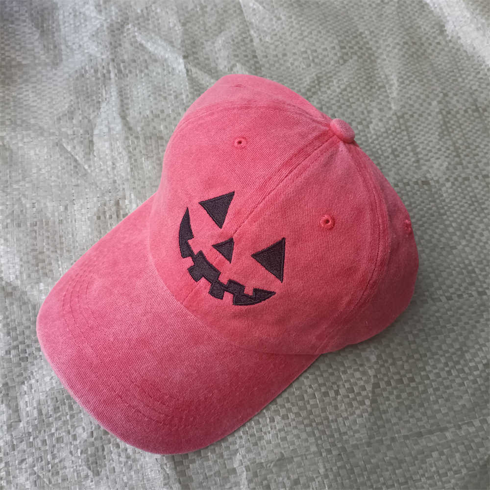 Halloween Baseball Cap Pumpkin Embroidery Duckbill Cap Costume Accessory Casual Street H251020