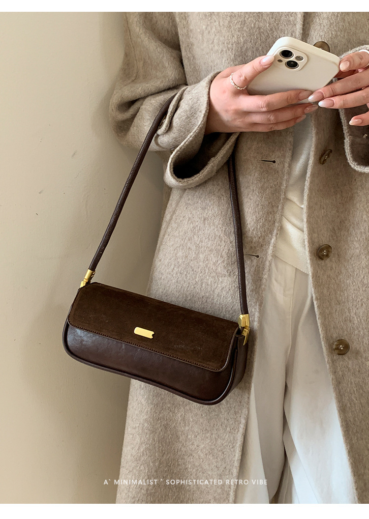 Fashionable Retro Small Square Bag New Autumn And Winter Designer Bag Retro Style Texture Luxury Handbag Underarm Women's Shoulder Bag