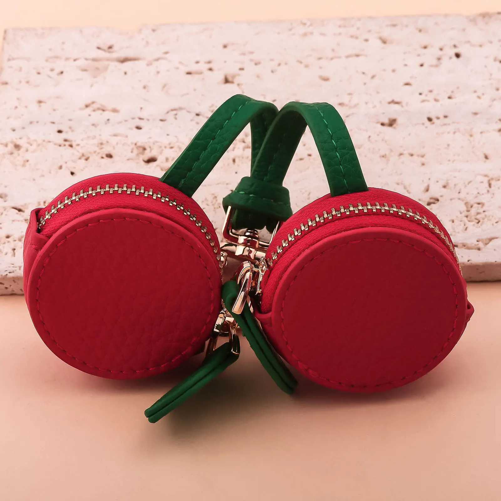 PU Leather Fruit Coin Purse New Small Fresh Lemon Strawberry Cherry Mini Wallet Cute Hanging Multifunctional Coin Bag Pendant W251021