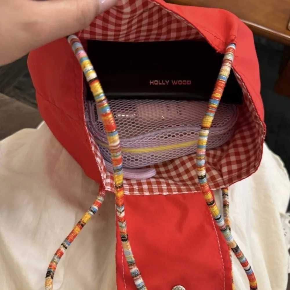 Fashion Korean Style Tote Bag Largecapacity Red Grid Shoulder Bag Canvas Handbag Work Handheld Bag Womens HandbagsXJ251021