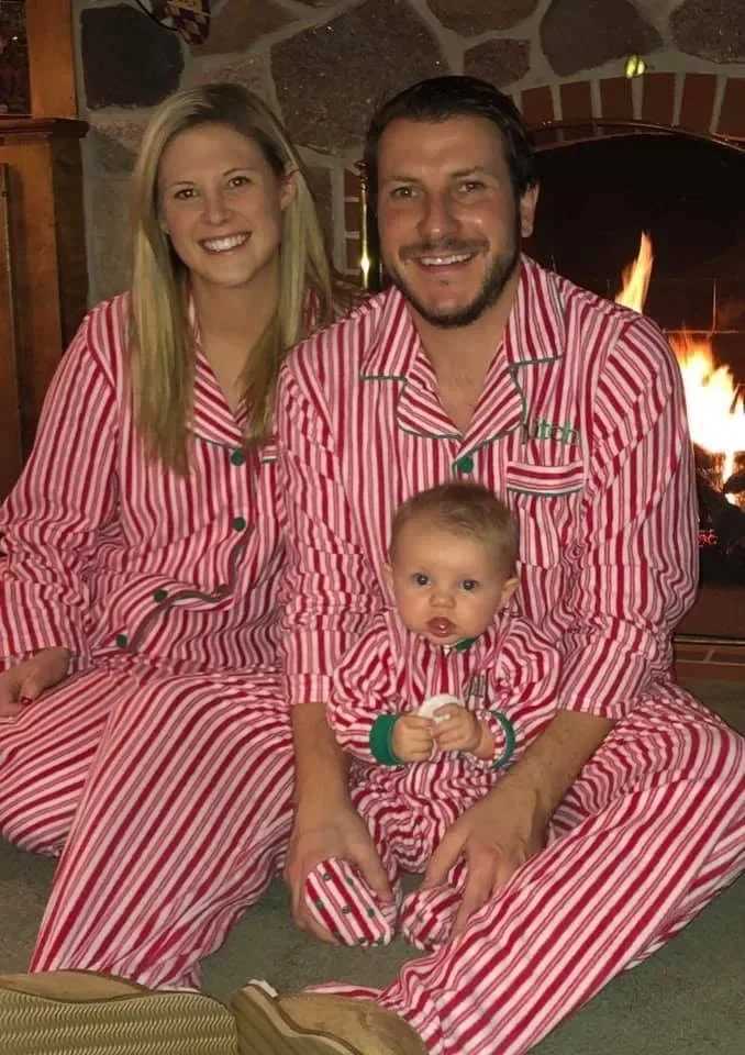 Family Christmas Pajamas Set Striped Print Adults Kids Matching Clothes Button Shirt Trousers 2 Pieces Suit Xmas Look Wear Pjs L251021EBUC