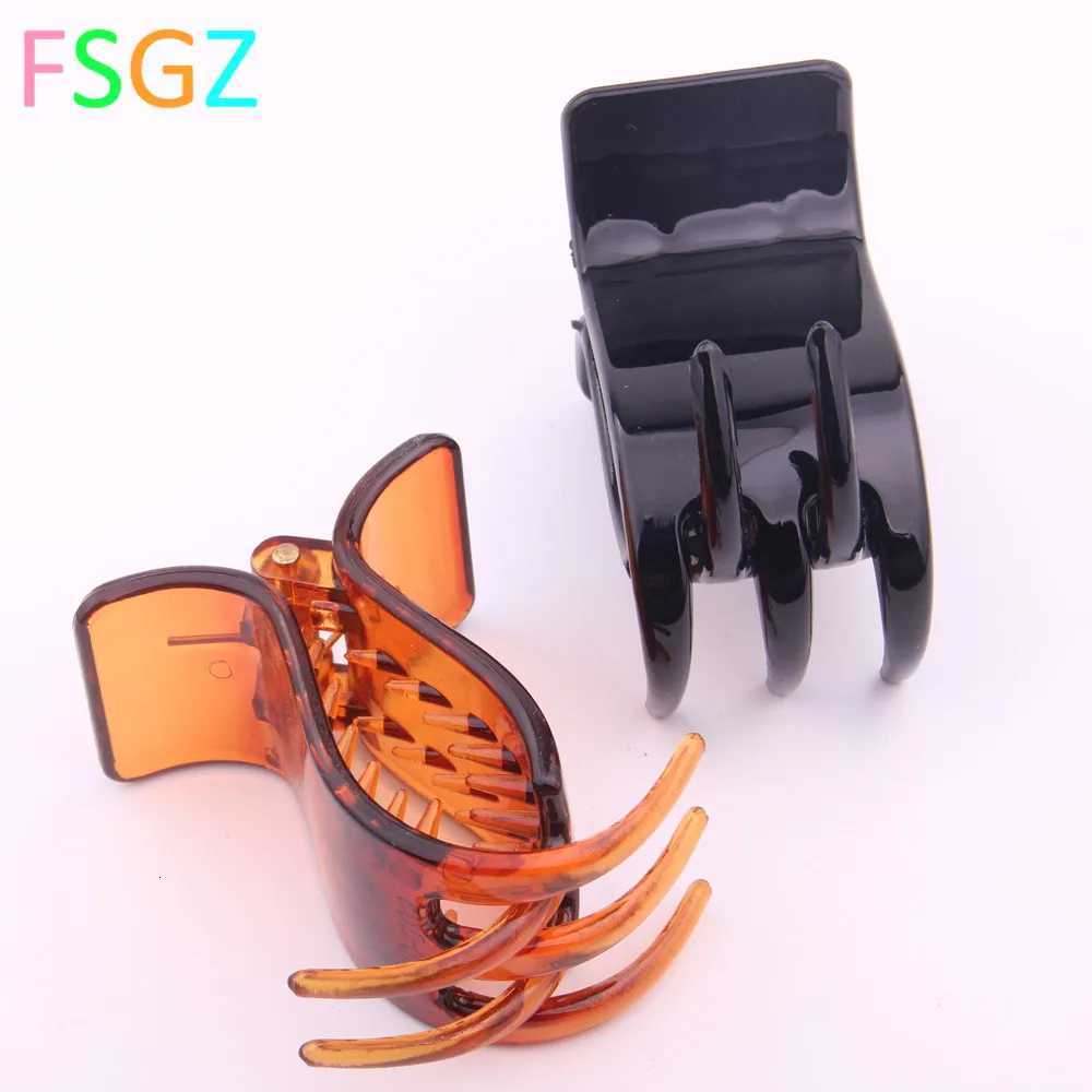 Basic Plastic Hair Clamp Solid Black Transparent Brown Hair Claw Ponytail Holders Hairdressing Accessories Tools Hair Clips 2020W254021