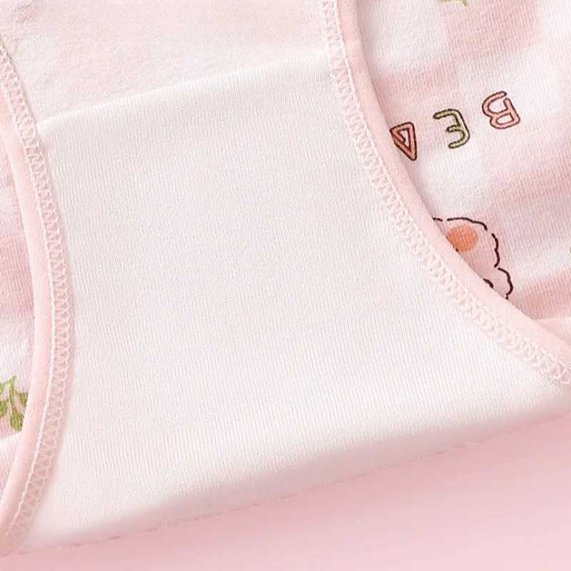4PCS Girls Cotton Soft Antibacterial Briefs Kid Cute Print Panties Thin Breathable Comfort Underwear 3y Young Children Clothing J251021