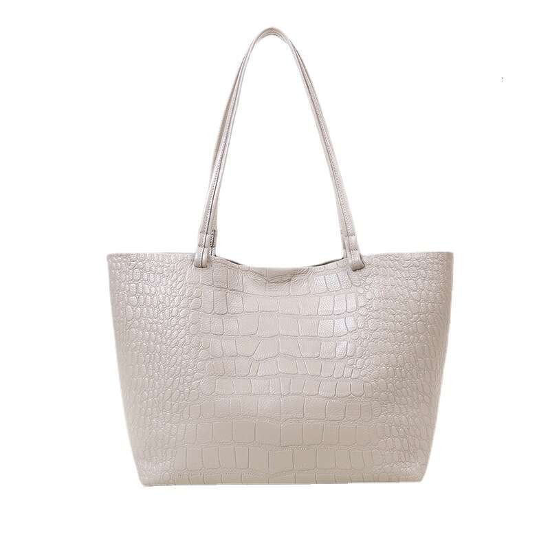 Autumn And Winter New Large Capacity Simple Stone Pattern Leather Women S Tote Commuting Casual Shoulder Crossbody Bag High Quality